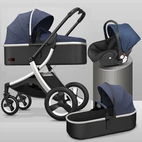 High landscape baby stroller 3 in 1 stroller can sit and lie two-way shock absorber lightweight folding newborn baby stroller