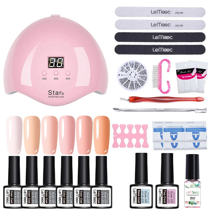 Набор инструментов для дизайна ногтей 6 шт. набор гель-лаков впитывающий базовый