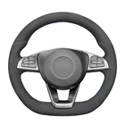 Черная замша чехол рулевого колеса автомобиля для Mercedes Benz W176 W246 W205 C292 W222 C217 A217 R231 R172 AMG C43 GLA 45 X156 X253