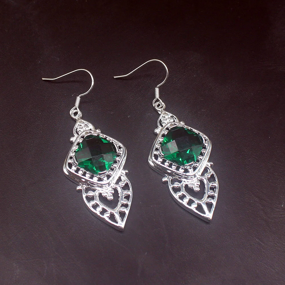 

Hermosa Sunshine Sparkle Green Topaz Genuine 925 Silver Dangle Drop Hook Earrings Jewelry Gifts for Women Girls 20213788
