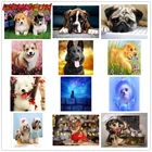 Diy 5D алмазная живопись полная квадратнаякруглая дрель животное собака мопс Стразы Алмазная вышивка, собаки животное вышивка крестиком домашний декор