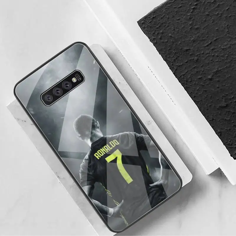 

USAKPGRT CR7 Cristiano Ronaldo Phone Case Cover Tempered Glass For Samsung S20 Plus S7 S8 S9 S10 Plus Note 8 9 10 Plus