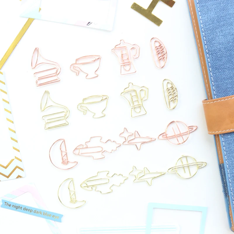 Милые кавайные креативные металлические зажимы Domikee из розового золота для