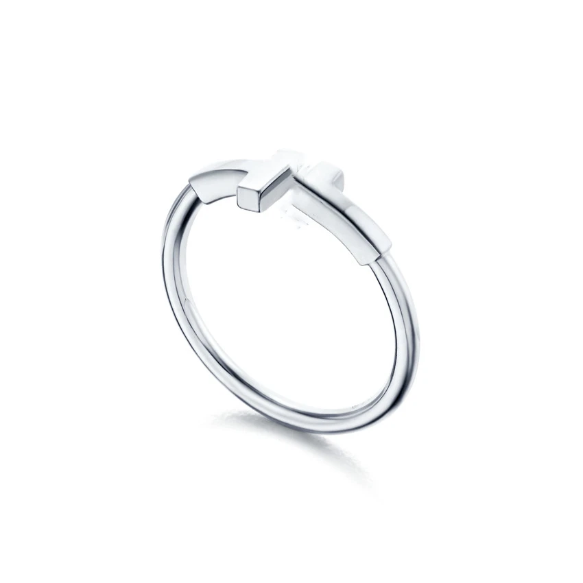 

1:1 men's and women's T-shaped rings, couples fashion party trend birthday gifts, boutique brand jewelry