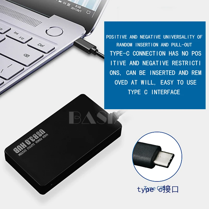 Bkscy USB C Hub To 4-Port 3.0 Type-c Adapter Usb-c Splitter Power for MacBook Laptop Accessories Type | Компьютеры и офис