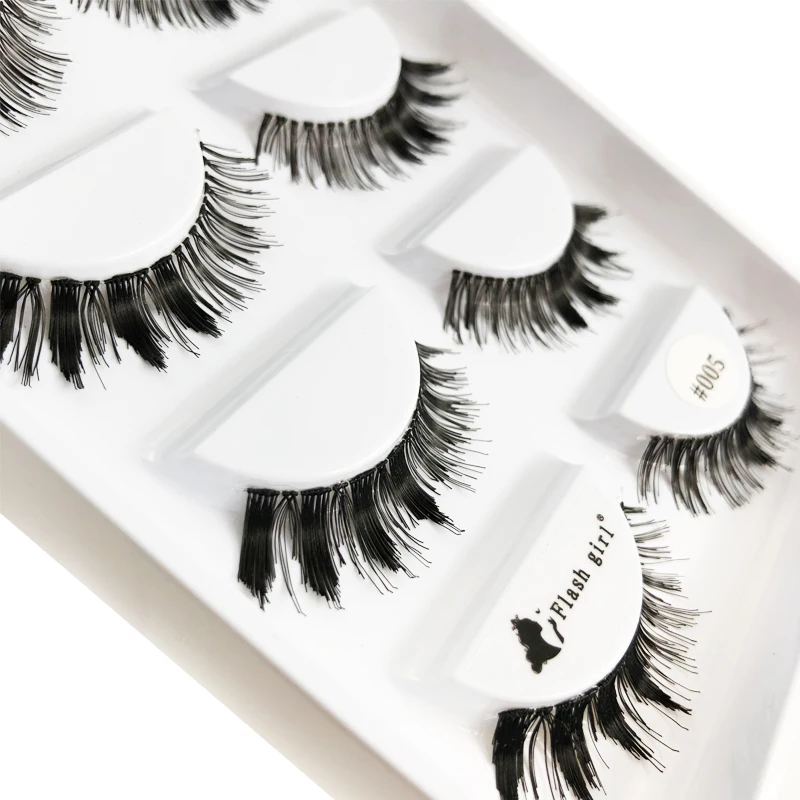 

Flash Girl #005 False Eyelashes Natural Lashes Handmade Soft Volume 3D Eyelashes Makeup Wholesale Mink Eyelashes Extension