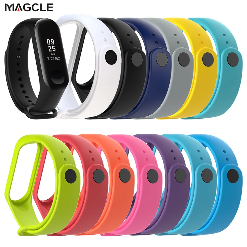 Цветной силиконовый ремешок для часов Xiaomi Band6 5 4 браслет Mi band 6 сменный Браслет