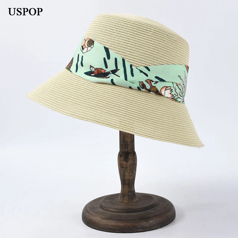 USPOP 2020 летние шапки женские дышащие мягкие солнцезащитные женская пляжная шляпа