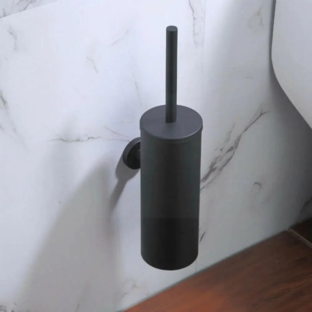 

Matt Black Toilet Brush Holder Steel Cleaning Durable Vertical Holder Brush Toilet Wall Brush Mounted Toilet Bathroom T9f4