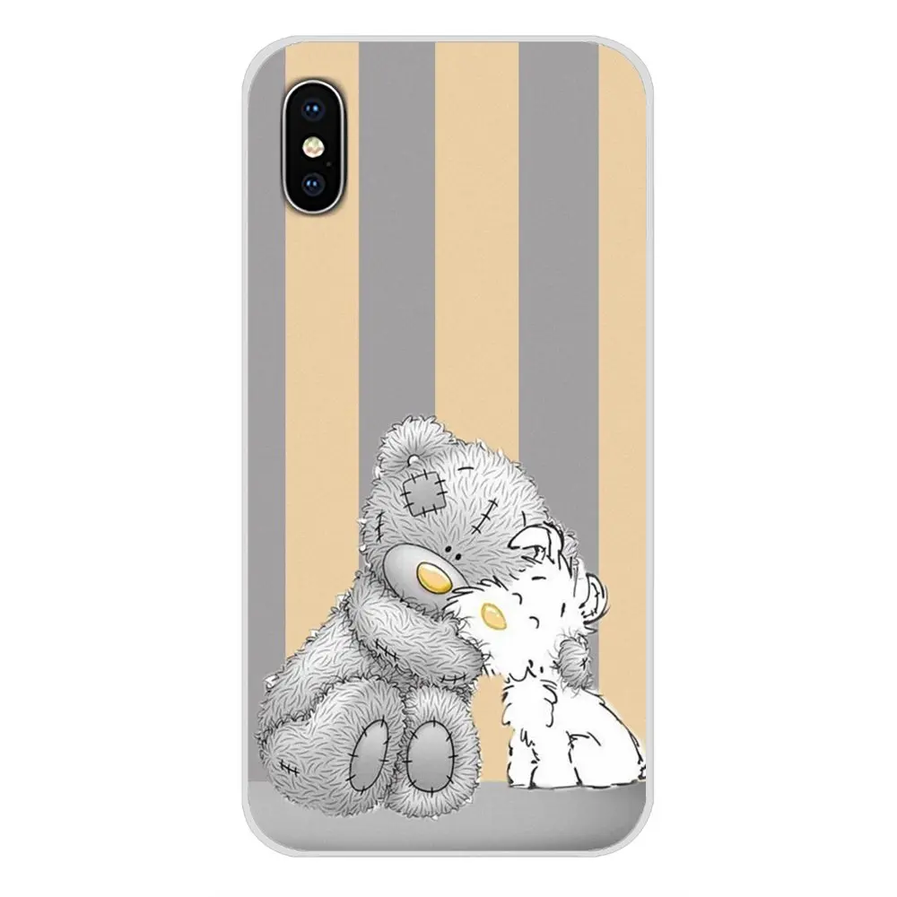 Для Apple iPhone X XR XS 11Pro MAX 4S 5C SE 6S 7 8 Plus ipod touch 5 6 прозрачные чехлы из ТПУ мишка Тедди DIY