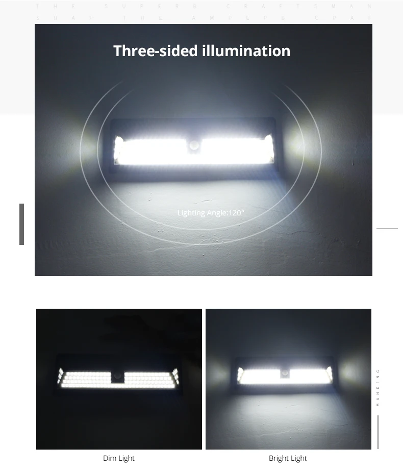 Светодиодный уличный фонарь на солнечной батарее умный датчик движения ночник для наружного двора дорожка садовое освещение Солнечная энергия Плаза настенный светильник