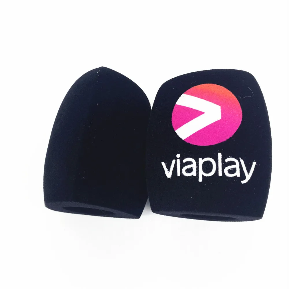 Флокирующий микрофон губчатые чехлы с принтом настраиваемый логотип на ветровом