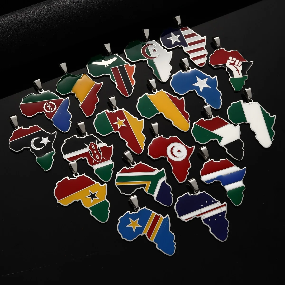 Карта страны африки со стандартной цепочкой ожерелья украшения для женщин и