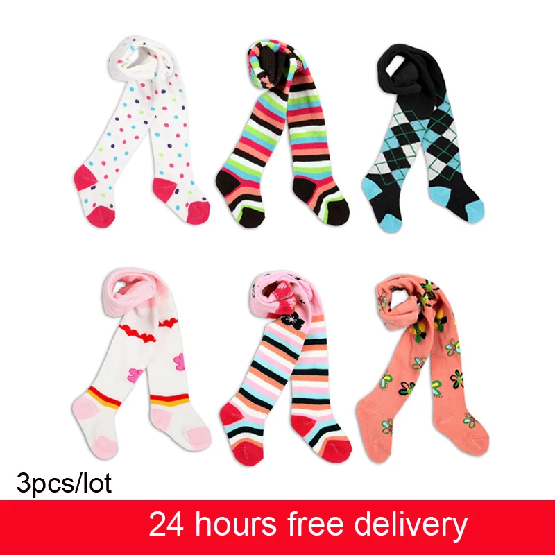 Детские трикотажные колготки для мальчиков и девочек 3 шт./лот теплые чулки