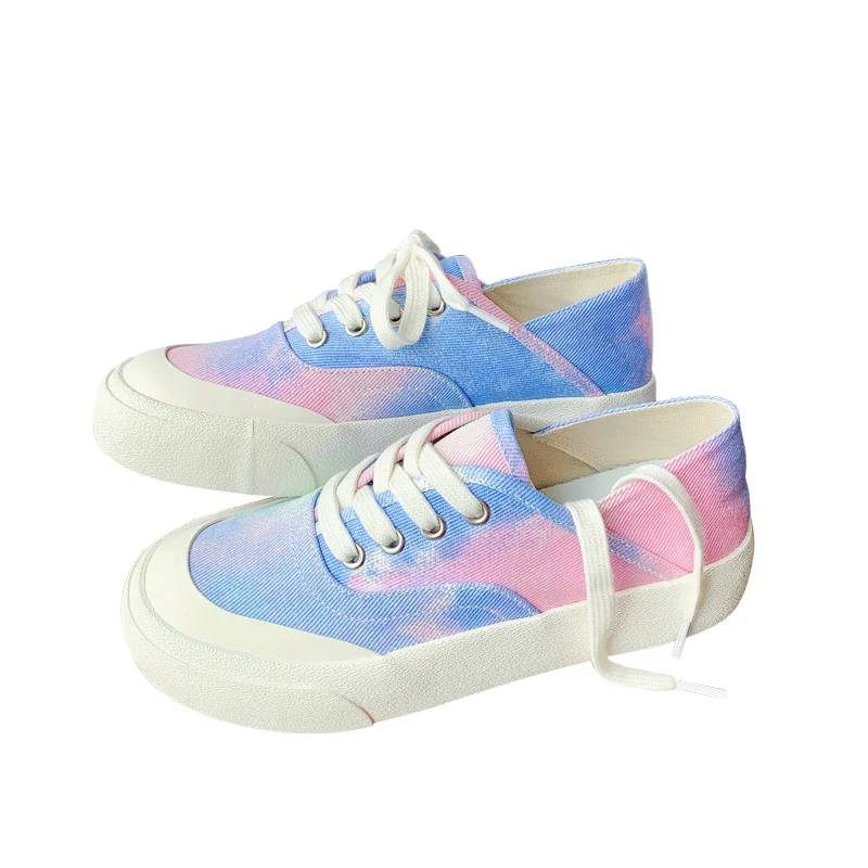 

2021 Spring Canvas Shoes Lace Up Sneakers Cloth Women's Sports Shoes Fashion Women's Sneakers Causal Leisure Shoes