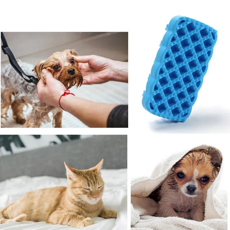 

3 In 1 Pet Hair Removal Bath Brush Fur Grooming Massaging Dog Cat Lint Remover Shower Combs Supplies