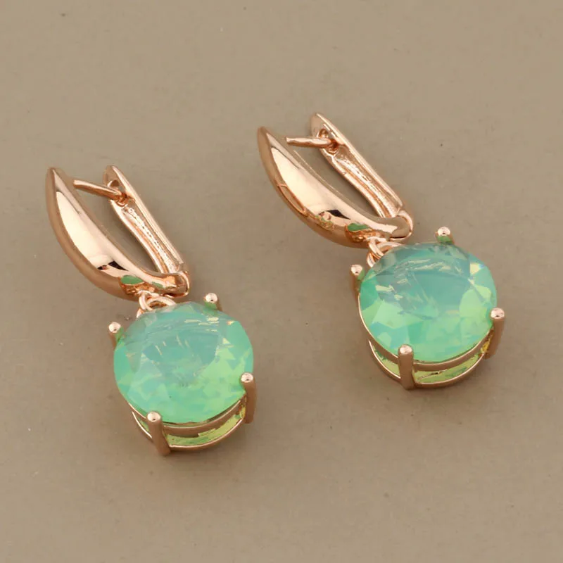 Новые модные серьги корейские элегантные 3 цвета 12 мм круглые висячие 585 розовое