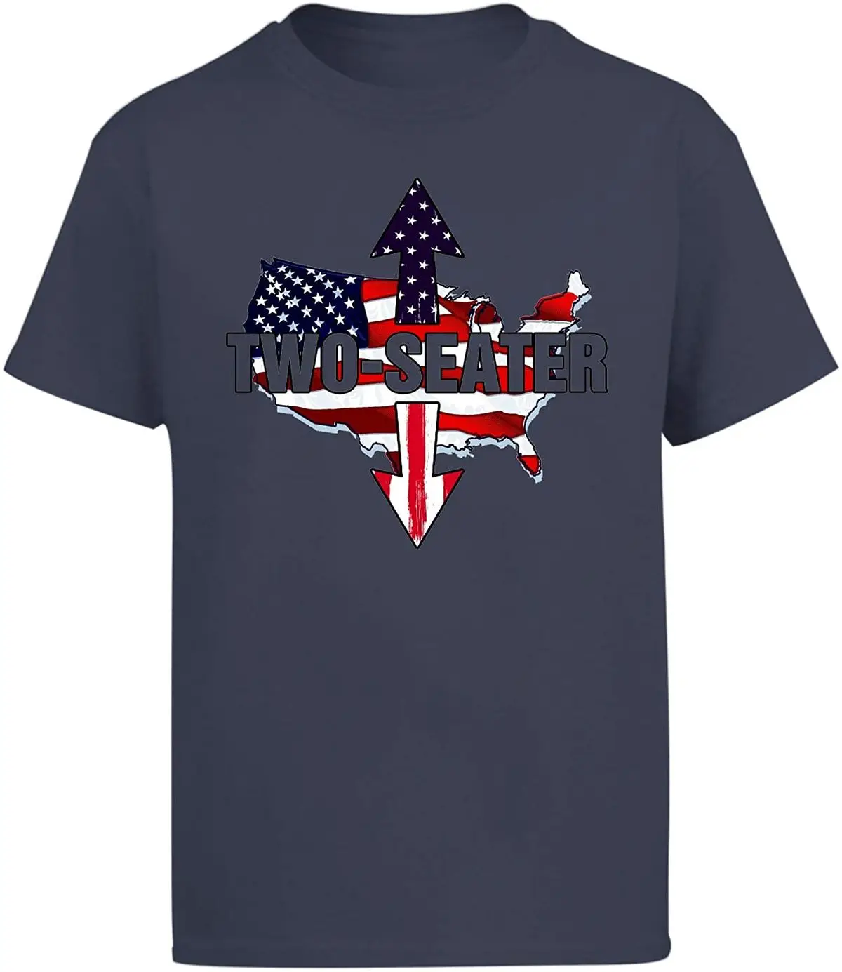 

Two-Seater Funny American Flag Independence Day Patriotic Cool Tee 2020 T Shirts Breathable All Cotton Short Sleeve T-Shirt