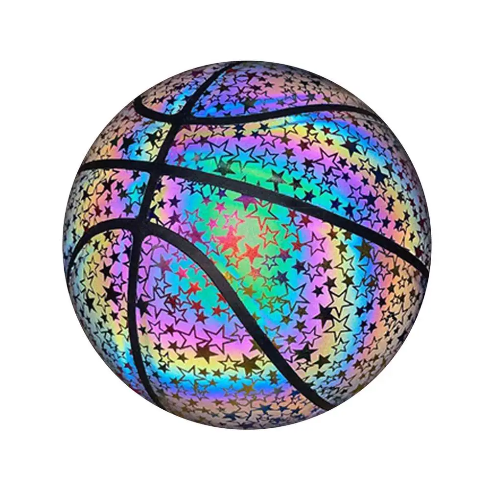 

Glow Basketball - Holographic Basketball Glow In The Dark Basketballs Light Up Basketball Adult Or Kids Basketball Gifts For