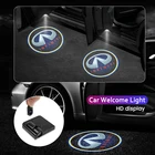 Светодиодный проектор для двери автомобиля, декоративный лазерный светильник ильник для Infiniti Q50, Q30, QX70, QX50, QX60, QX30, EX, JX35, G35, G37, ESQ, 2 шт.