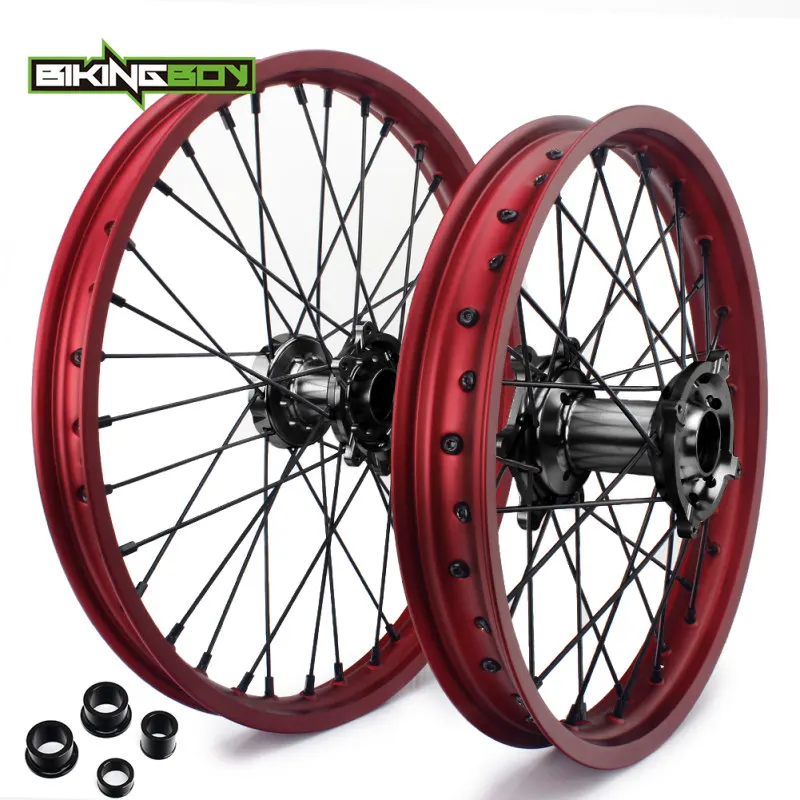 Ступица колеса BIKINGBOY 21 &quot19&quot для HONDA CR 125 250 R 02 13 CRF250R 04 19 CRF250X CRF450R CRF450X 18 17 16 15