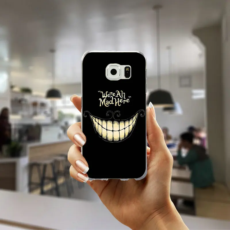 Алиса в стране чудес забавный кот Мягкий чехол для samsung M10 M20 M30 M40 A10 A20 A30 A40 A50 A60 A70 A80 A90 A20E A8 A9 Star Pro