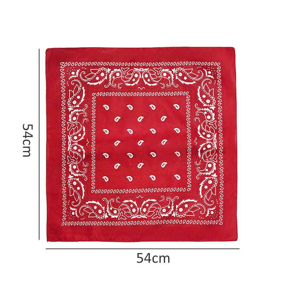 2020 Fashion Hip Hop Polyester Bandana Square Scarf 55*55cm Black Red Paisley Headband Printed For Women/Men | Дом и сад