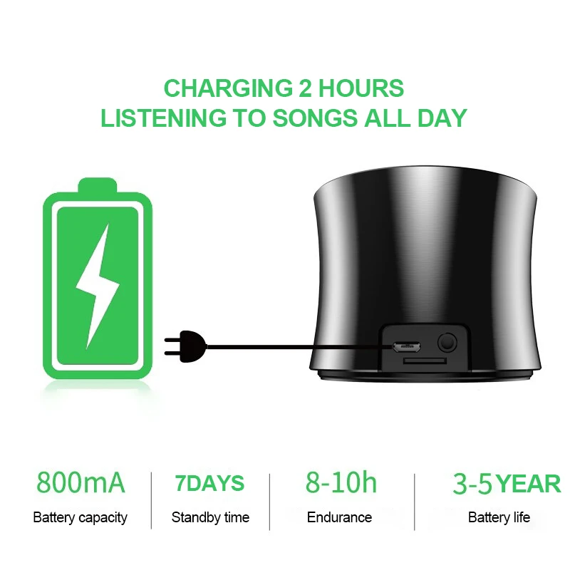 Новая портативная мини Bluetooth-колонка уличный сабвуфер металлический материал