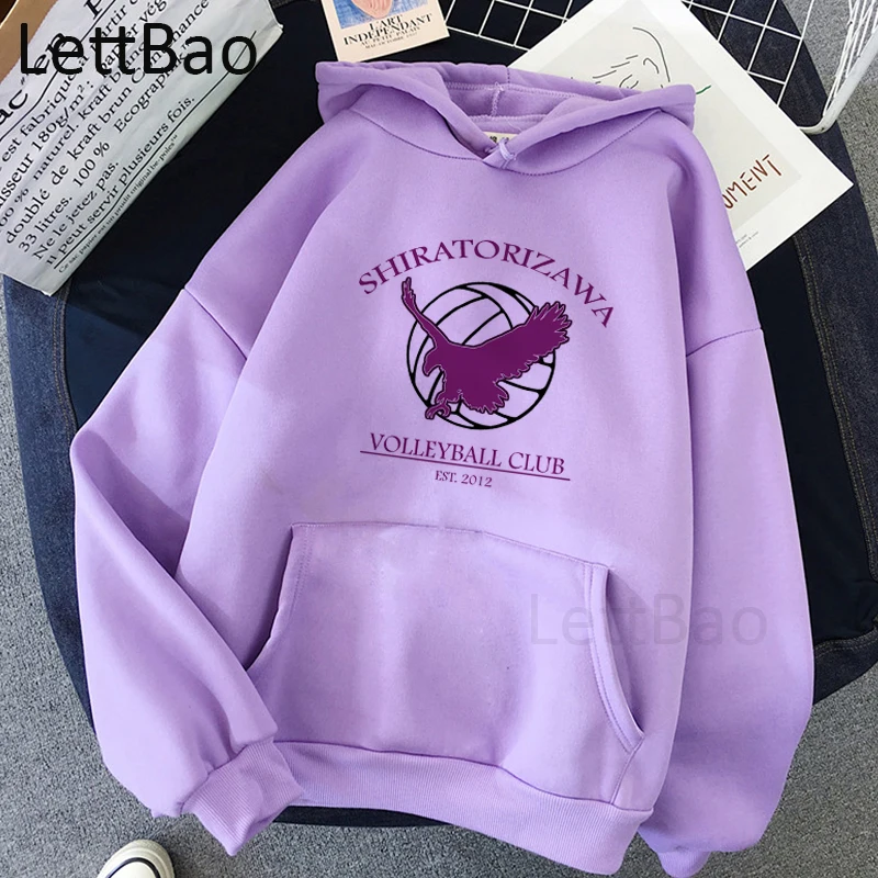 

Shiratorizawa Volleyball Printed Casual Hoodies Haikyuu Women Men Harajuku Autumn Winter Long Sleeve Streetwear Men Hoodies Tops