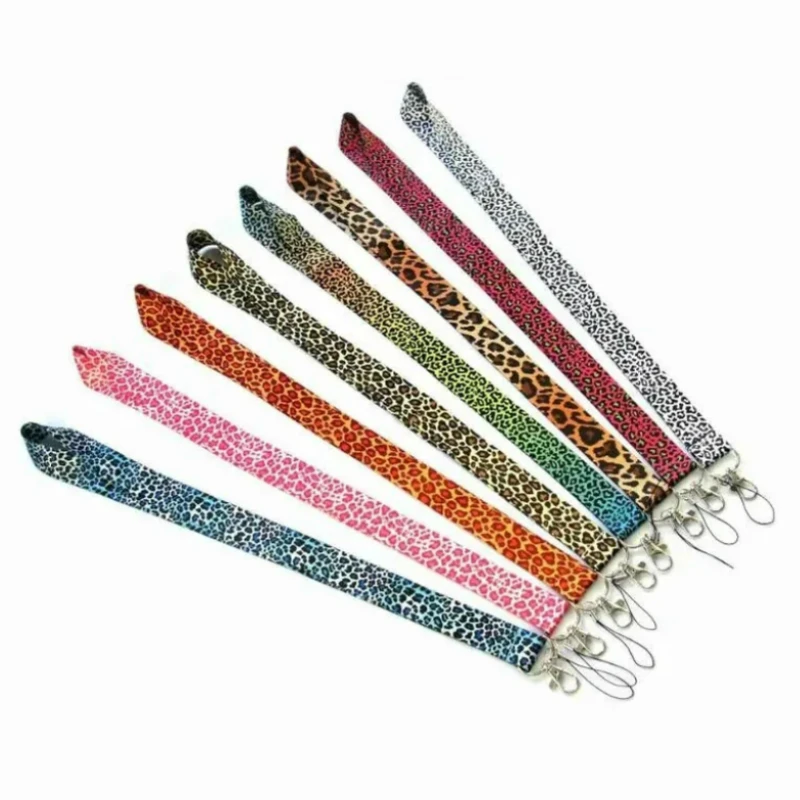 Леопардовый принт держатель для карт с ремешком Для женщин ID бейдж мобильного