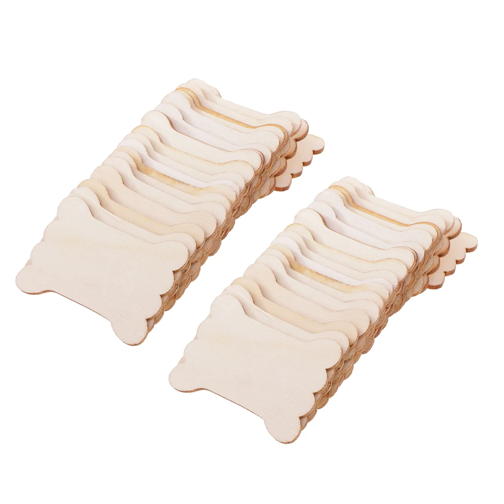 

Pack of 40 Wooden Blank Thread Ribbon Twine Reel Organizer Flat Spools