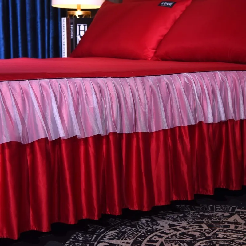 Комплект постельного белья с юбкой и оборками для принцессы размер 1 2/1 5/1 8/2 0 м 3