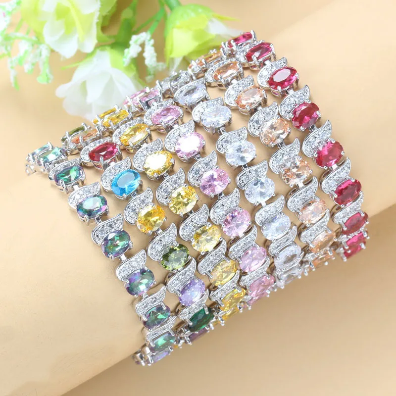 Женский многослойный браслет цепочка с цирконом серебристого цвета|jewelry quartz|jewelry