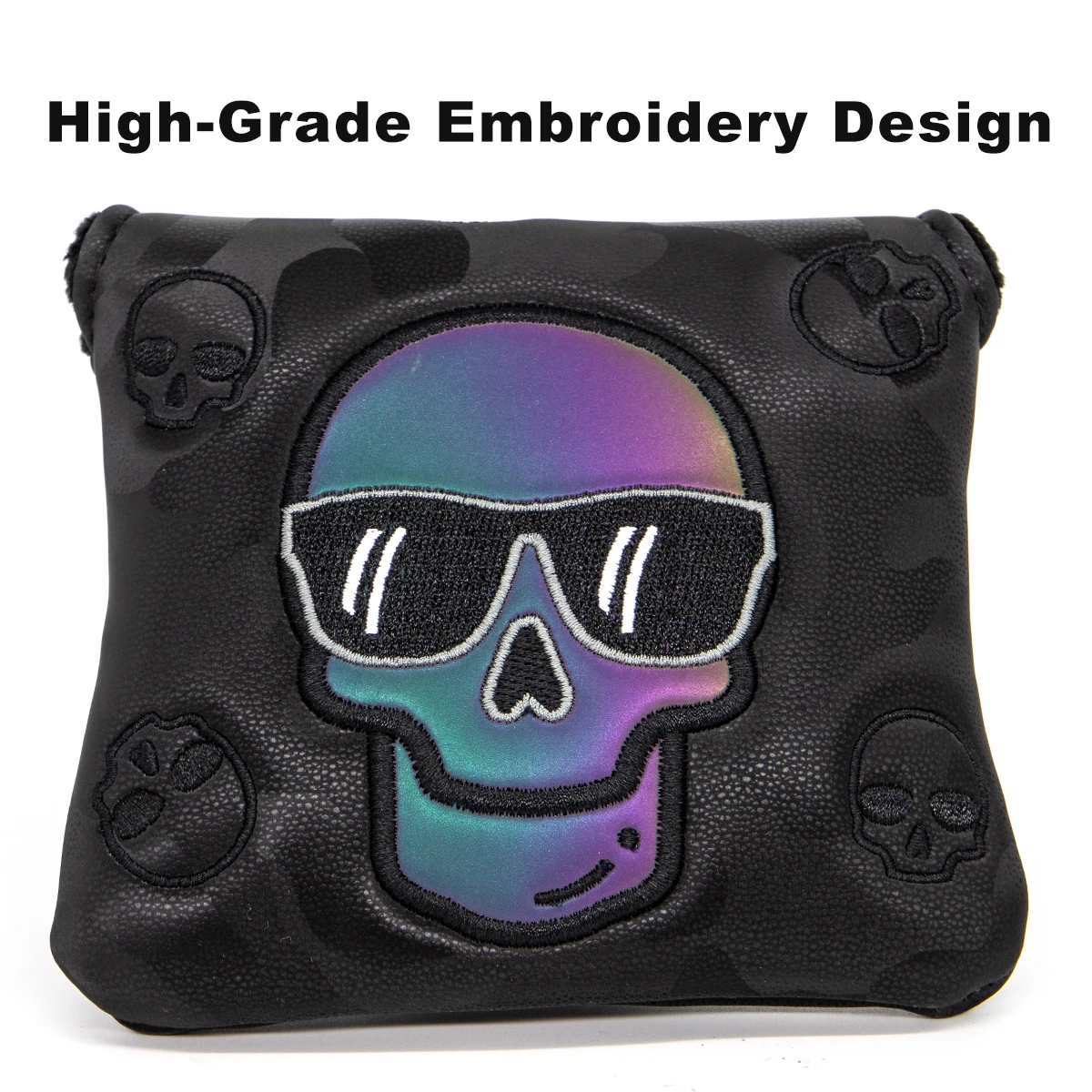 Флюоресцентная Крышка для клюшки клюшек с магнитной застежкой черного цвета |