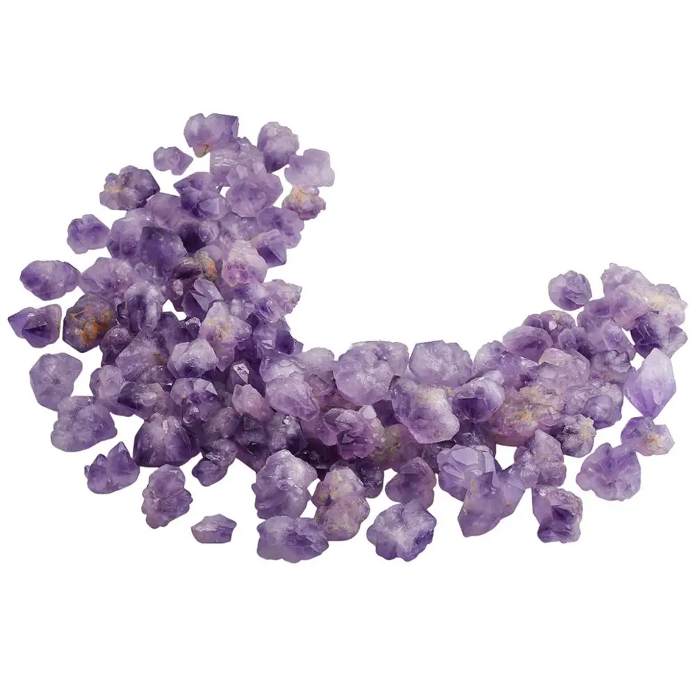 TUMBEELLUWA 1lb(460g) Purple Crystal Quartz Stone Healing Stone Garden Decoration Garden Stone