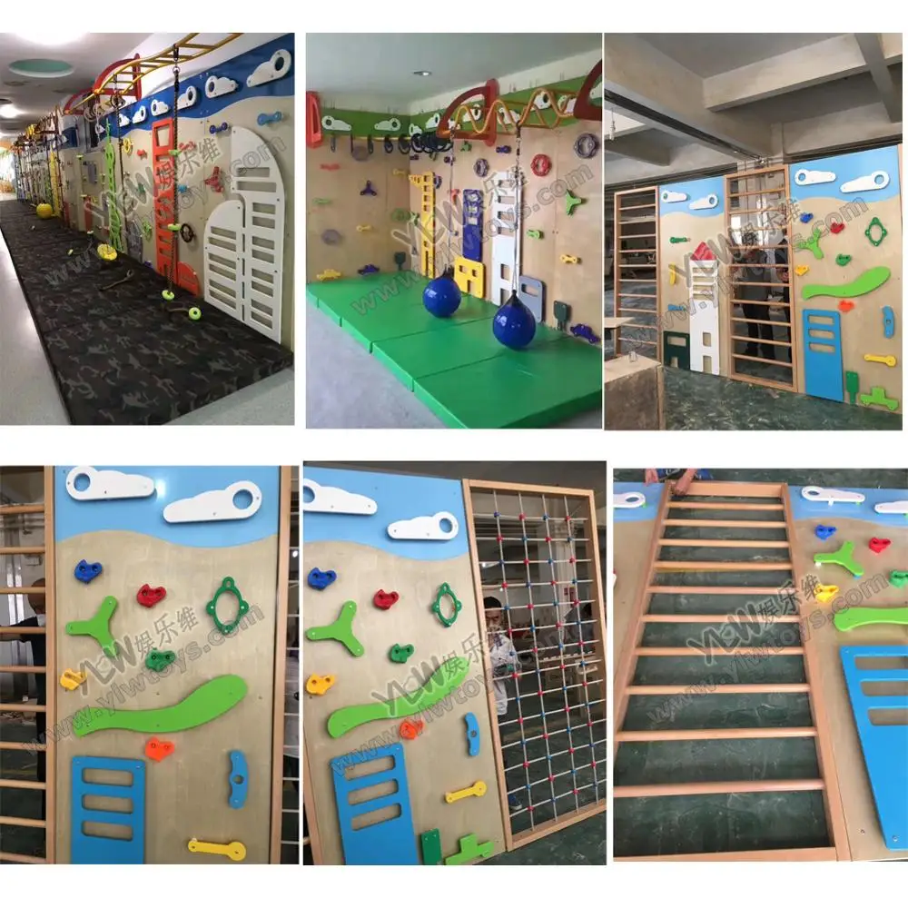 Изготовленные на заказ Детские скалолазания стены качалка игровая площадка