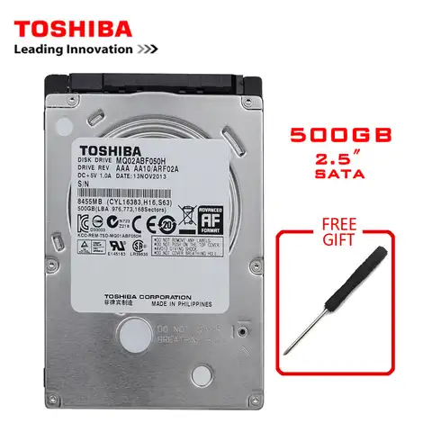 Внутренний жесткий диск TOSHIBA 500 ГБ, 2,5 дюйма, SATA2, 500-160 об./мин.