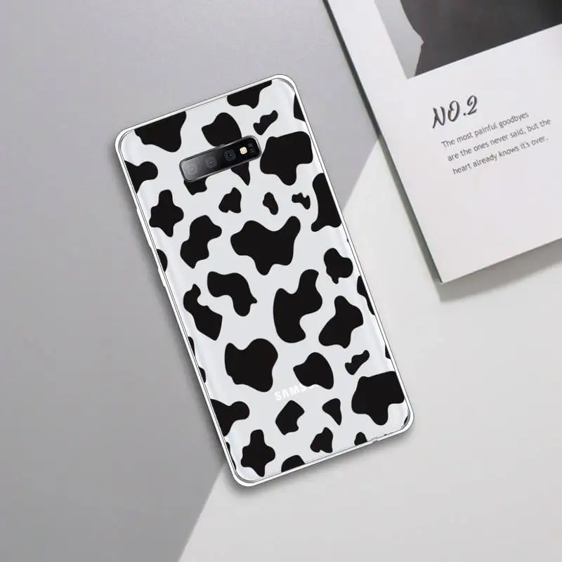 

Cow print animal Phone Case Transparent For Samsung Galaxy A 71 21s S note 8 9 10 plus 20 ultra