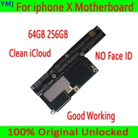 free icloud for iphone x motherboard withno face id 100 original unlocked full chips tested logic board support update4g lte