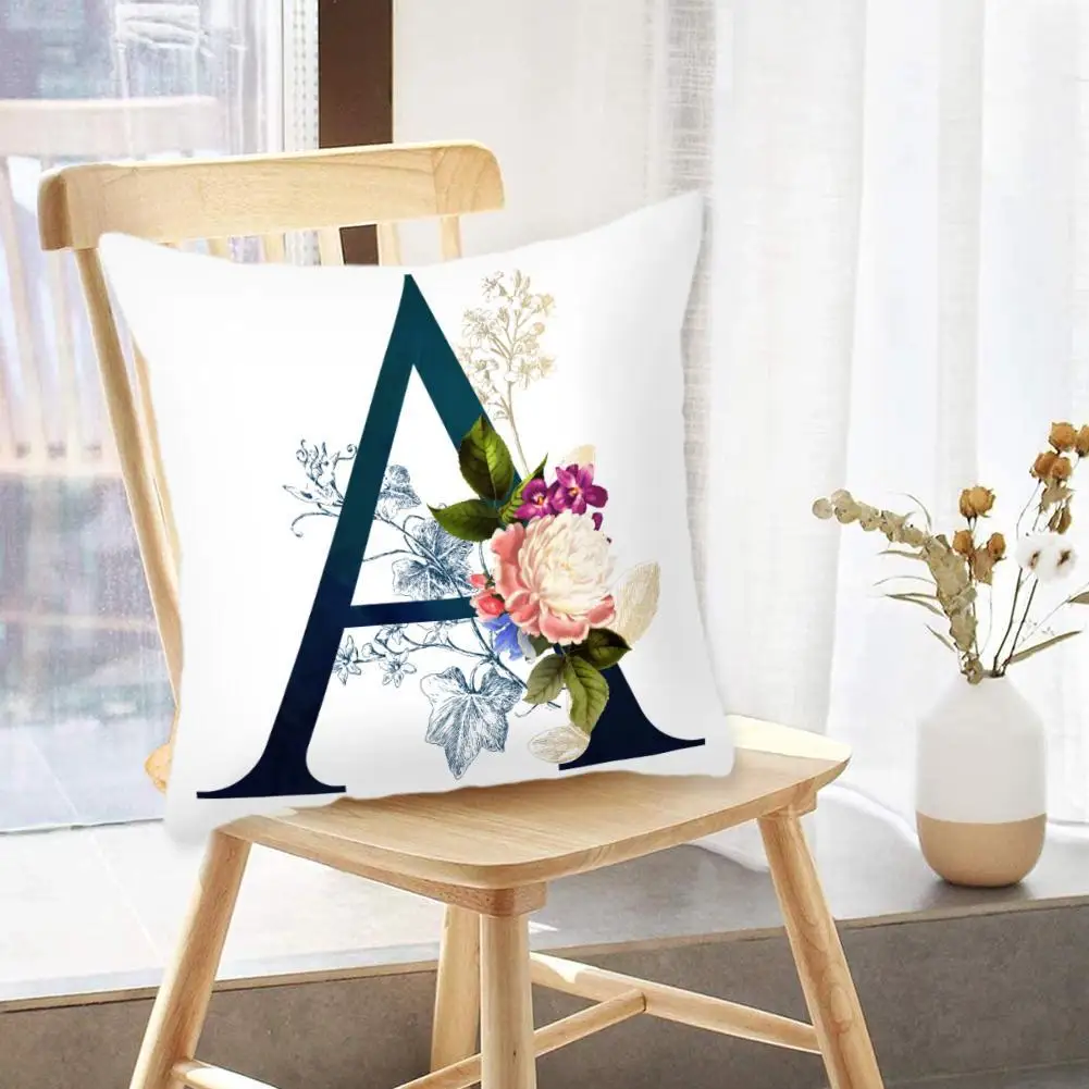 Цветочный Подушка с алфавитом крышка свежие цветы Чехол Декоративные Декор