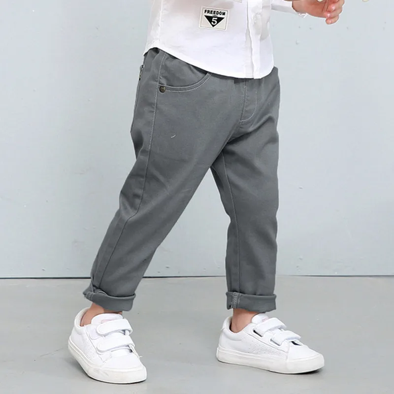 2019 г. Весенне-осенние брюки для мальчиков хлопковые повседневные штаны больших