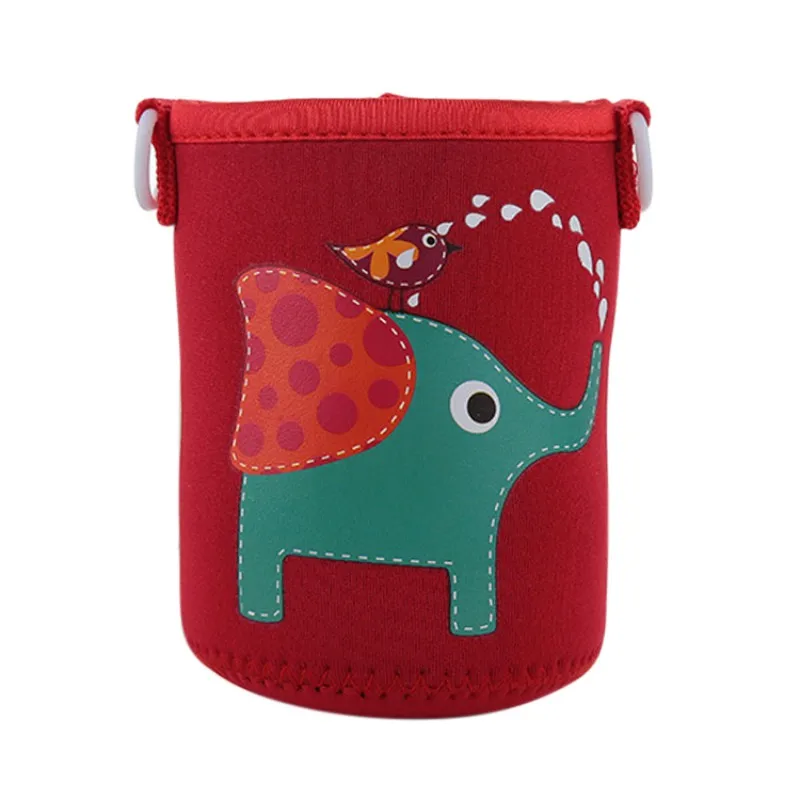 New 400ML-500ML Baby Cartoon Cups Wash Water For Kids Learn Drink Feeding Bottles Warmer Cover With Strap Rope | Мать и ребенок