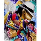 Полноразмернаякруглая Алмазная 5D картина с рисунком Майкла Джексона