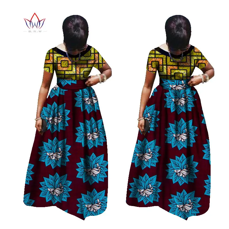 

2021 Dashiki wedding none short african dresses for women africa clothing party o-neck plus size 6xl other ladies clothes wy995