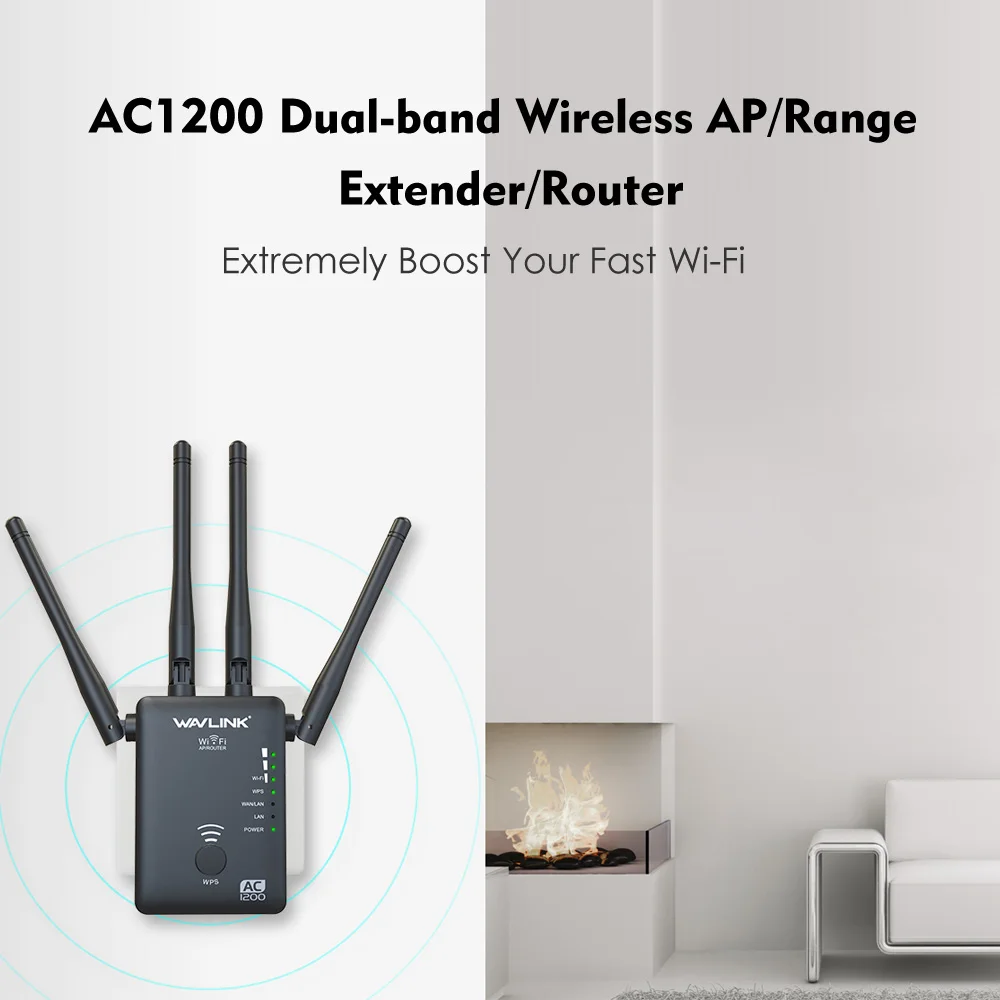 Wavlink Wi-Fi ретранслятор 1200 Мбит/с беспроводной wifi маршрутизатор/расширитель AP сети длинный диапазон WPS двухдиапазонный 2,4G& 5G wifi усилитель сигнала