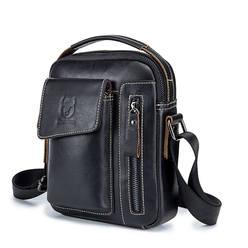 Новая мужская сумка из натуральной кожи сумки через плечо мужские с клапаном на