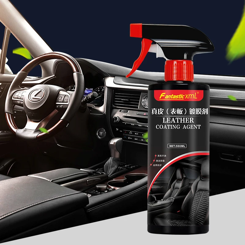 

500ML Car Coating Polishing Wax Agent Dashboard Leather Plastic Parts Refurbished Car Interior Cleaner