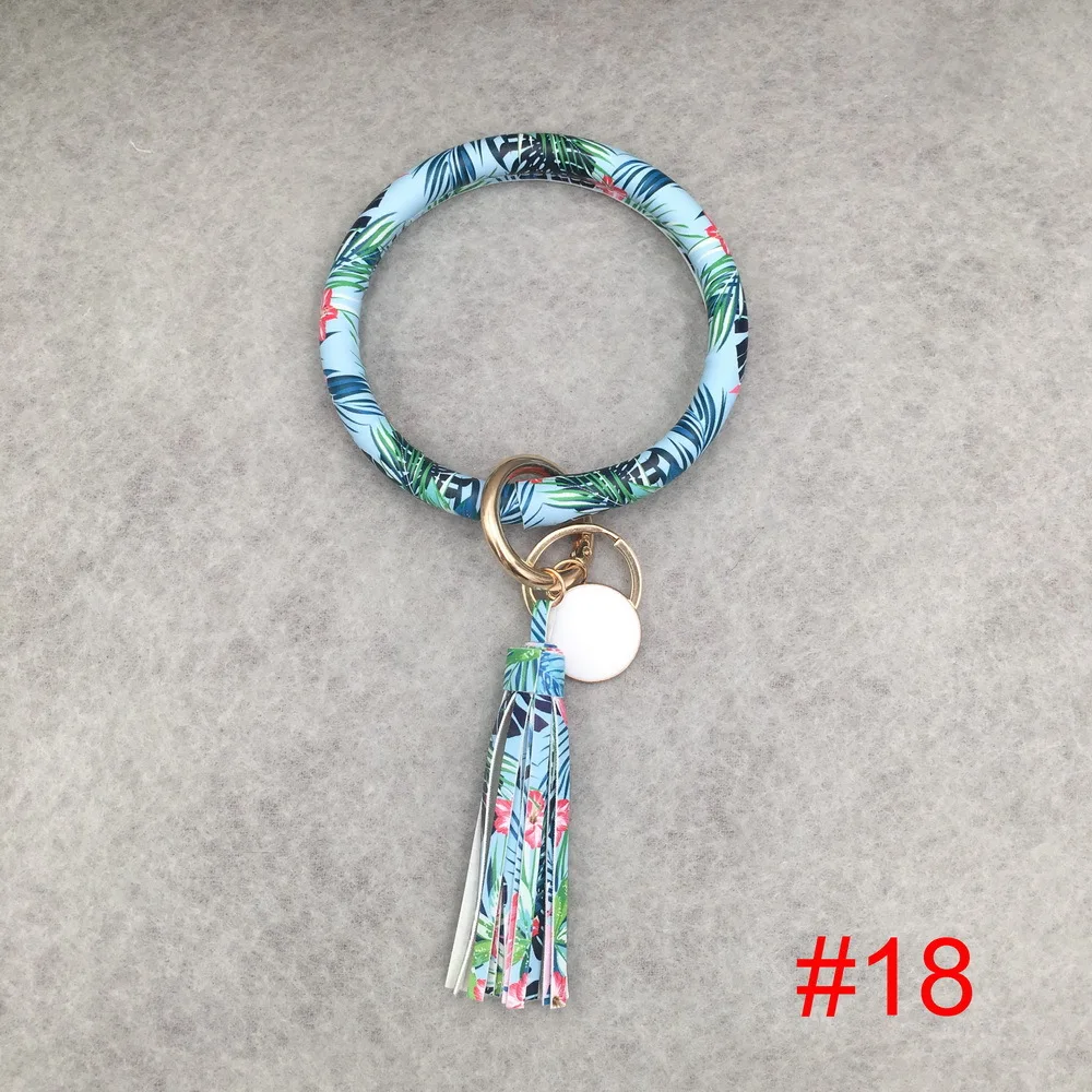 style18 Женский брелок для девочек, браслет, круглая капля, масло, кисточка, кулон, браслет и браслет, брелок, ремешок на запястье, 32 цвета - Цвет: style18