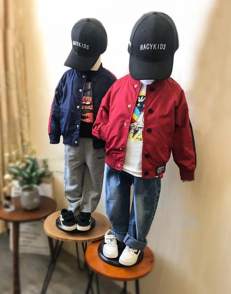 

Boys Spring and Autumn Fashion Korean Version of The Spring 2021 New Children's Baseball Uniform