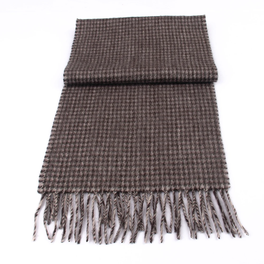 Luxury Lambs Wool Scarf ,Warm Men Scarves LabmsWool Coffee Houndstooth Man Scarves Comfortable Fashion Design Casual Wear 2021